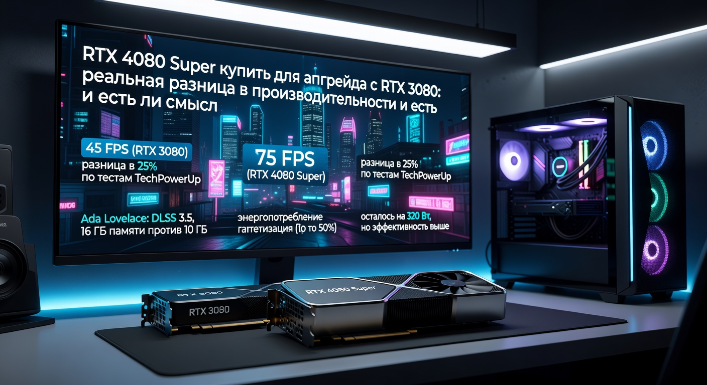 RTX 4080 Super купить для апгрейда с RTX 3080: реальная разница в производительности и есть ли смысл