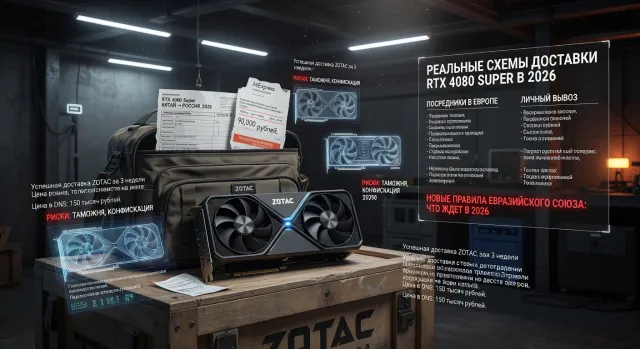 Доставка RTX 4080 Super из-за границы в Россию в 2026: схемы, риски, реальные сроки и итоговая цена